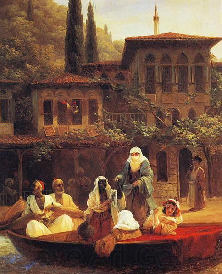 Ivan Aivazovsky Boat Ride by Kumkapi in Constantinople